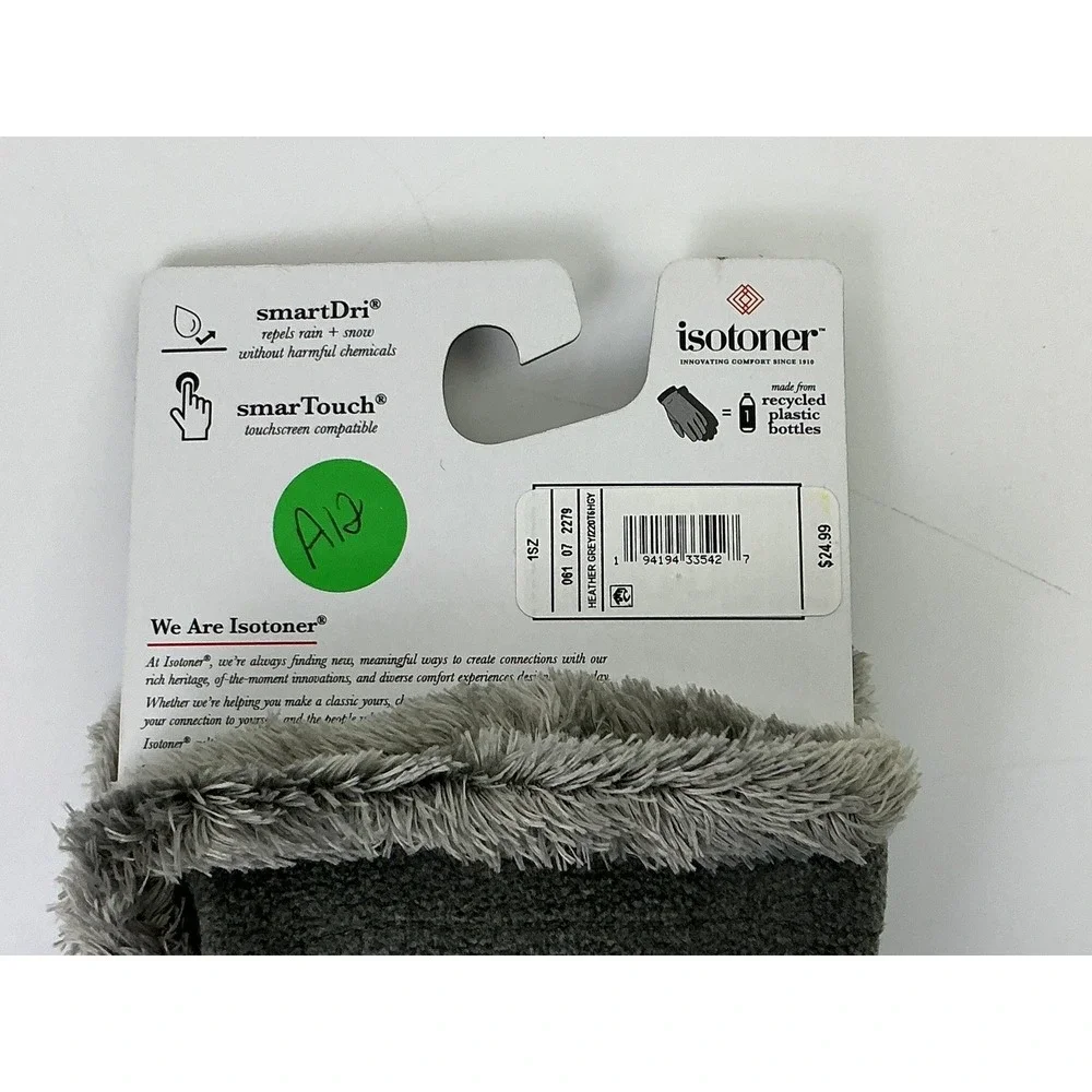 Isotoner Women's SmartDri Fleece‎ Touchscreen Compatible Gloves Repels Rain Snow - Picture 6 of 9